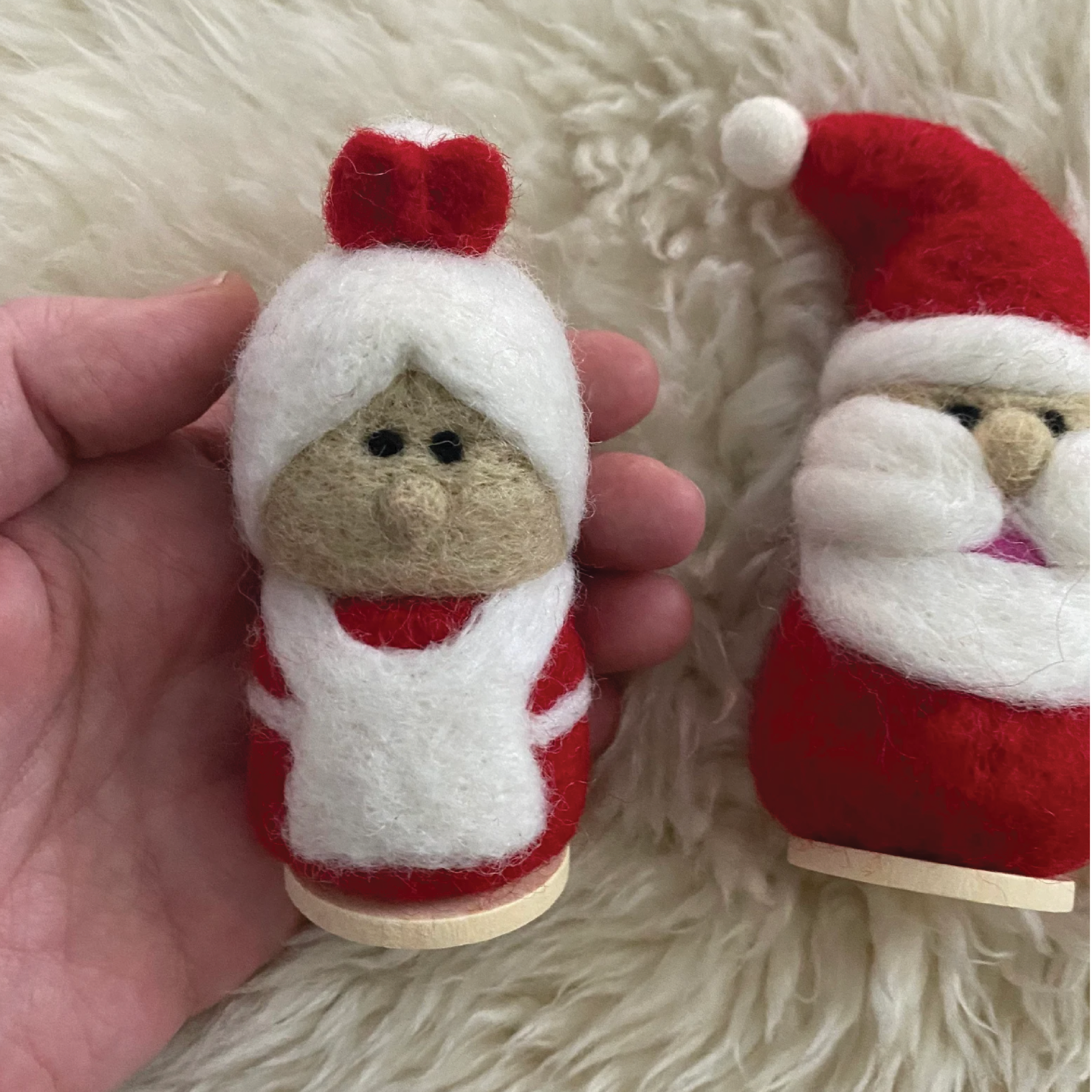 Stuffed santa and mrs top claus